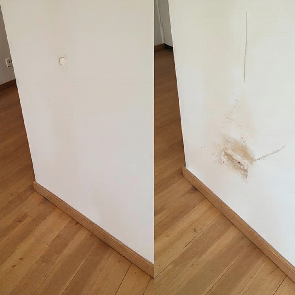 attachment; filename=Detaildokumentation von Kratzern auf dem Parkettboden und Wandflecken in einer neuen Wohnung während des Übergabeprozesses.