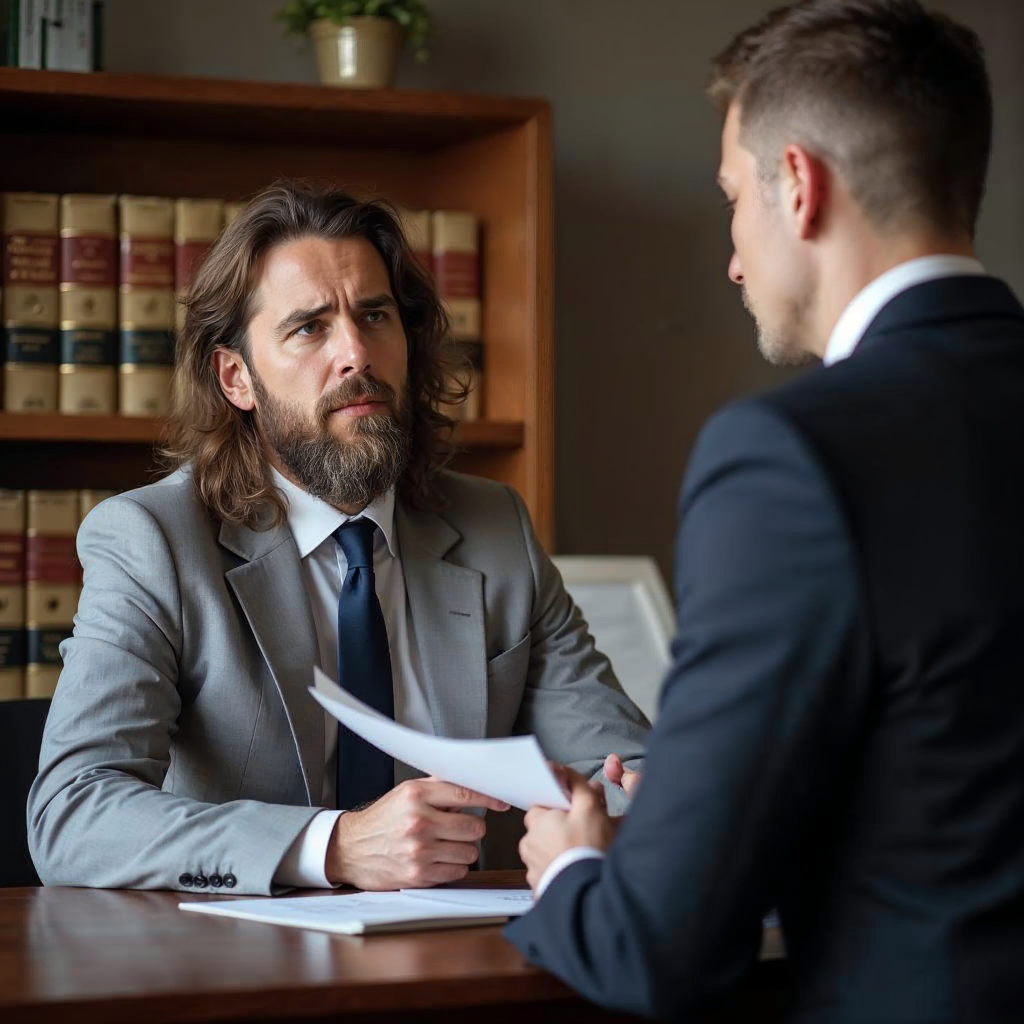 attachment; filename=Ein Rechtsberater erklärt einem besorgten Mieter den Räumungsprozess in einem Rechtsanwaltsbüro