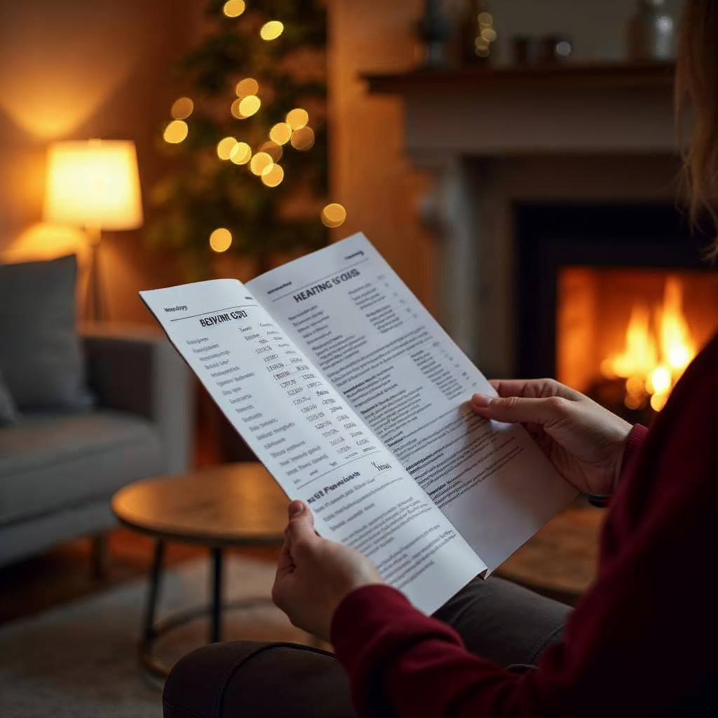 attachment; filename=Eine realistische redaktionelle Fotografie, die eine Person zeigt, die eine detaillierte Heizkostenabrechnung in einer gemütlichen Wohnzimmerumgebung liest