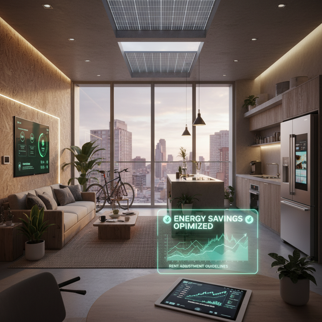 attachment; filename=Ein filmisches, detailreiches Foto, das ein modernisiertes Apartmentinnere mit energieeffizienten Merkmalen zeigt und die zulässige Mietsteigerung unter bestimmten Bedingungen verdeutlicht.