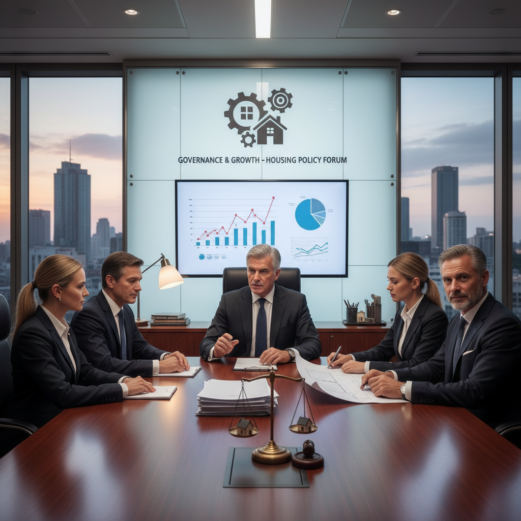 attachment; filename=Ein professionelles, gut komponiertes Bild, das ein Treffen zwischen Politikern und Immobilienentwicklern zeigt, die über Wohnungsbaupolitik diskutieren und die Regulierung des Wohnungsmarktes symbolisieren.