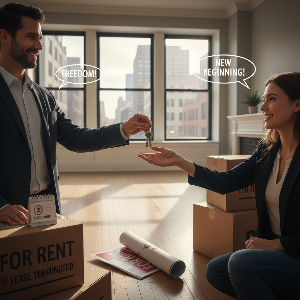 attachment; filename=Eine Person übergibt Schlüssel an einen neuen Mieter, symbolisiert die Suche nach einem geeigneten Untermieter, um einen Mietvertrag vorzeitig zu beenden.