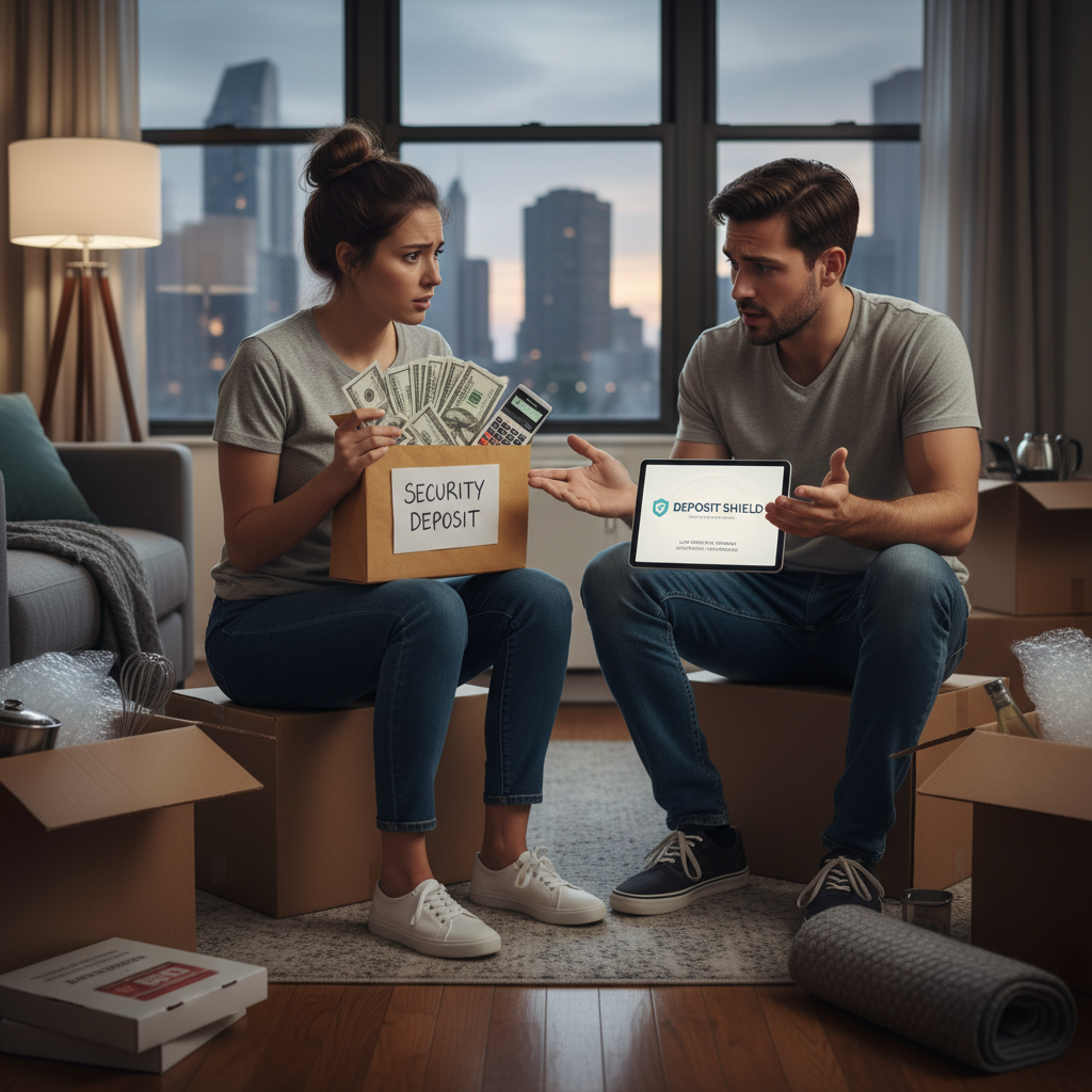 attachment; filename=Junges Paar zieht in neue Wohnung ein, kämpft mit traditioneller Bargeldkaution gegen moderne Versicherungsoption